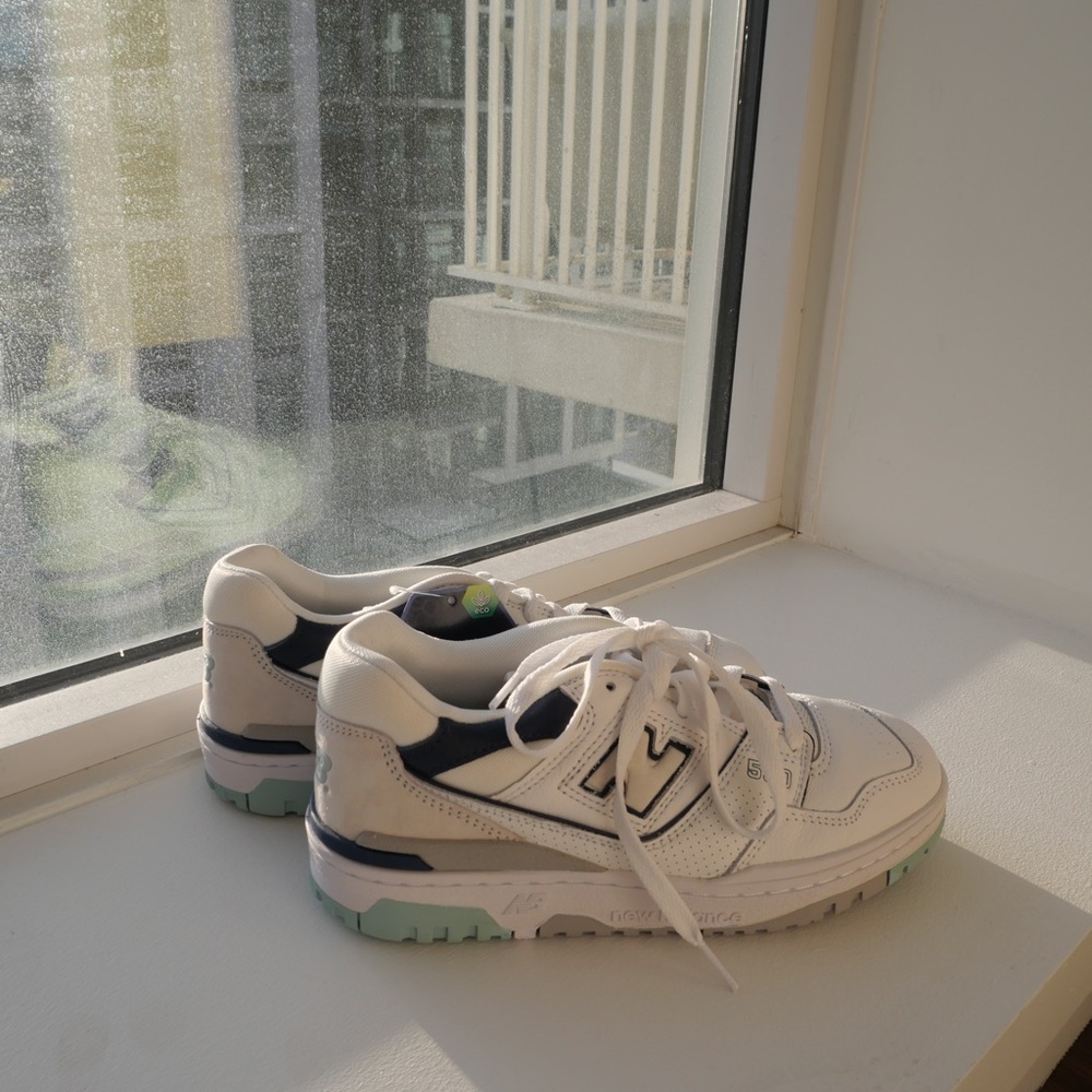 NWT New Balance 550 White and Blue Sneakers